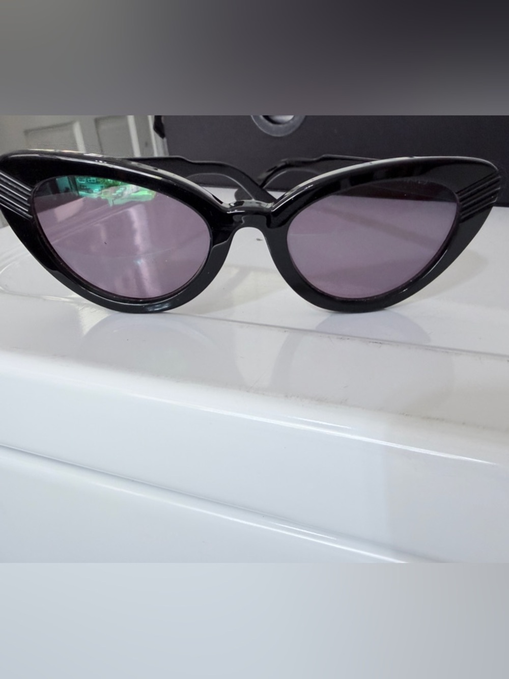 Rare Ahlem Black Frame Women's Sunglasses with cateye shape